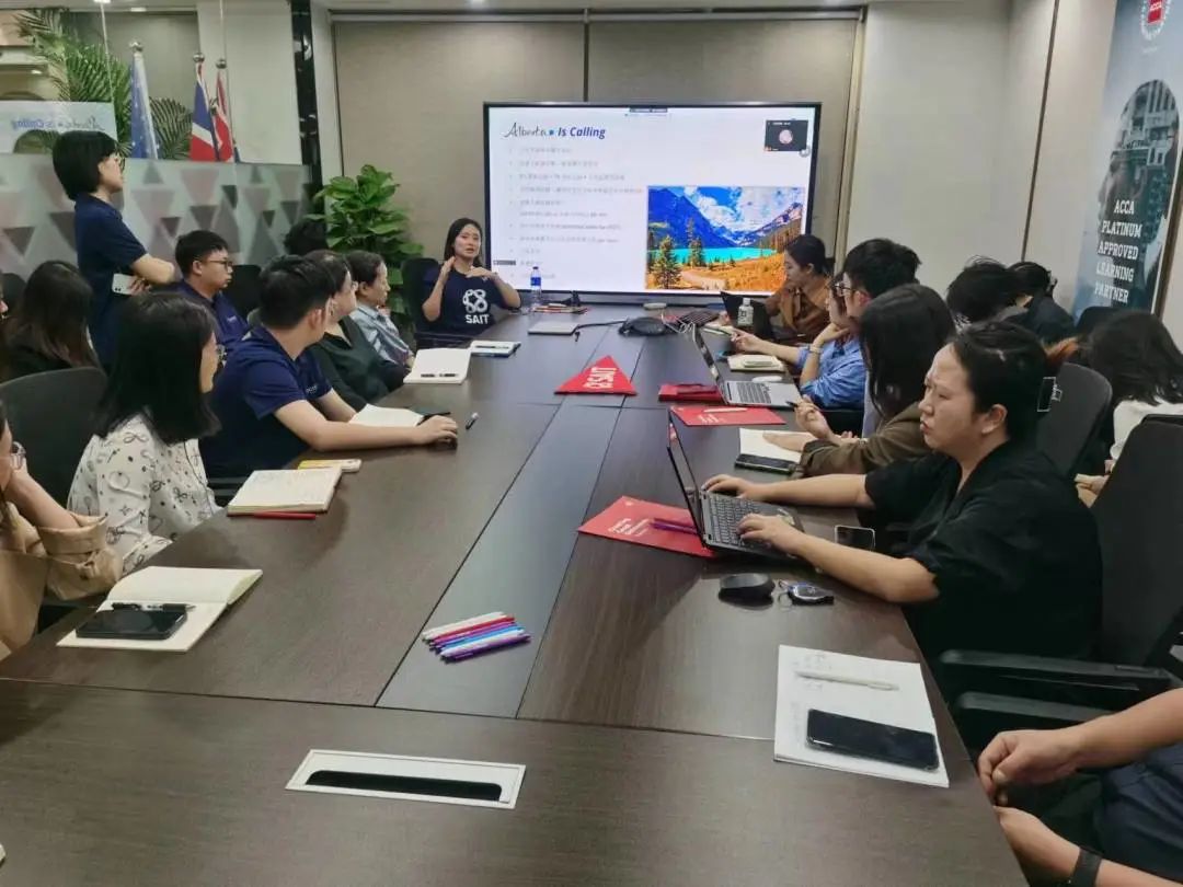 战略合作伙伴加拿大南阿尔伯塔省理工学院到访楷柏教育，深化交流中加国际教育合作4